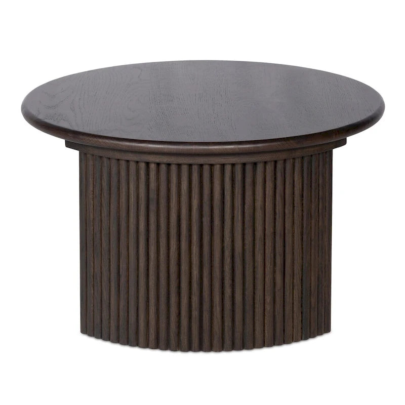 Table basse ovale Pence de NADAAL STUDIOS, petite, marron foncé
