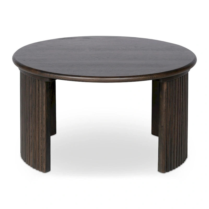 Table basse ovale Pence de NADAAL STUDIOS, petite, marron foncé