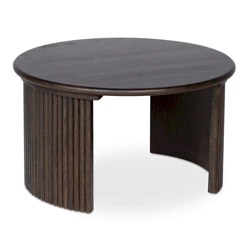 Table basse ovale Pence de NADAAL STUDIOS, petite, marron foncé