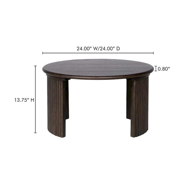 Table basse ovale Pence de NADAAL STUDIOS, petite, marron foncé
