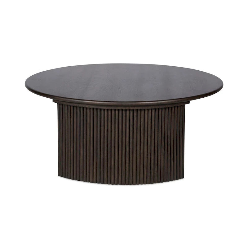 Table basse ovale Pence de NADAAL STUDIOS, petite, marron foncé