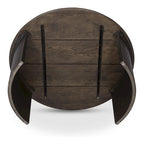 Table basse ovale Pence de NADAAL STUDIOS, petite, marron foncé