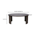Table basse ovale Pence de NADAAL STUDIOS, petite, marron foncé