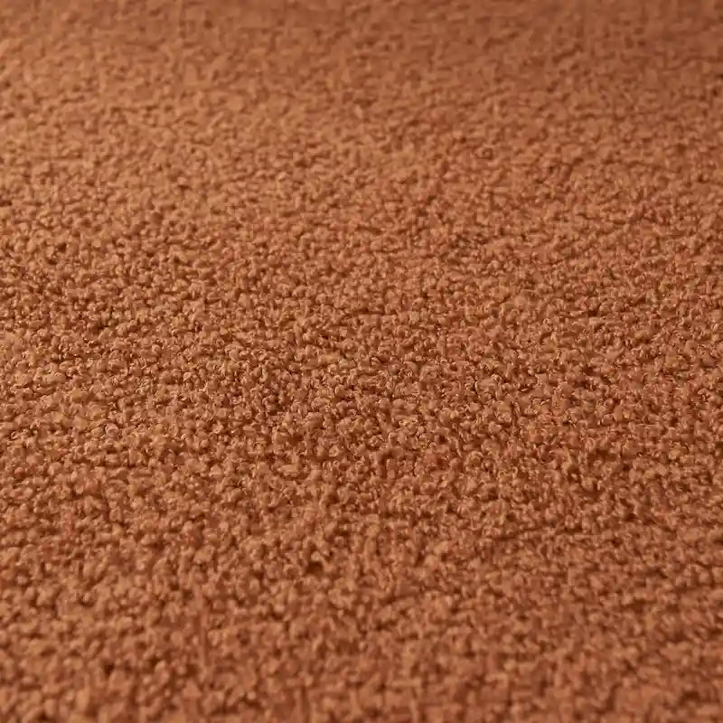 Canapé d'angle 5 places en L, tissu sherpa, confort optimal, orange